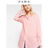 ZARA TRF 女装 条纹长版衬衫 07521371046