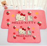 创意凯蒂猫珊瑚绒可爱hello kitty地垫门垫床边垫 KT猫儿童地毯