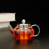 小号红茶茶具泡茶壶 玻璃冲茶器不锈钢过滤小茶壶功夫茶具