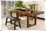 黑檀木大板现货 原木实木整板时尚简约办公桌茶桌餐桌电脑会议桌