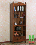 包邮欧式实木书柜储物柜展示柜 美式多层实木展示柜现代简约时尚