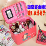 新款韩国专业化妆包大容量多功能带隔层化妆箱手提化妆品收纳箱