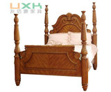 美式雕花床纯实木双人床卧室套装家具高大气定做定制北京工厂直销