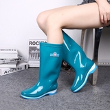 夏季雨鞋女式雨靴水鞋韩版特价成人时尚防水防滑胶鞋高筒纯色包邮