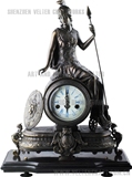 纯铜仿古钟表 欧式钟表 机械座钟 家居钟表 工艺钟表 铸铜武士钟