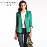 【新品】ELLASSAY歌力思修身西装 气质亚麻上衣短外套高端女装