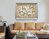 发财鹿复古美式装饰画客厅挂画欧式油画玄关壁画沙发背景手绘油画