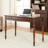 美式实木书桌欧式复古办公桌书台写字台笔记桌田园书台电脑桌简约