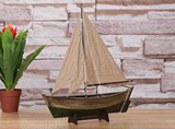 圣丽丝木质家居帆船摆件 渔船装饰模型 生日礼物手工艺品一帆风顺