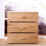 三层实木抽屉床头柜三斗柜现代简约创意卧室套装组合收纳储物柜