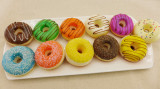 仿真法式甜甜圈假糕点点心食物模型冰箱贴幼儿园教学玩具拍摄道具