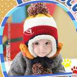 小孩冬天婴儿棉帽子0-1岁秋冬男女宝宝儿童婴幼儿护耳帽6-12个月