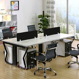 西安办公家具 简约现代职员桌屏风组合4人位员工位隔断办公桌定制