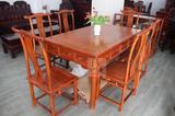 红木家具红木餐桌非洲花梨木/刺猬紫檀明式餐桌一桌六椅餐台餐椅