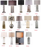美式简约现代新中式新古典多款玻璃水晶台灯 样板间设计师台灯
