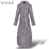 VOAE2015冬季新款胡羊皮毛一体女海宁美利奴皮草外套中长款大衣