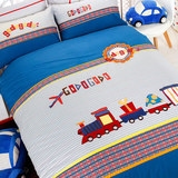 儿童纯棉卡通床品四件套公主女孩刺绣床单被套1.5米韩版床上用品