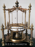 古典工艺时钟绕球超静音复古钟台式座钟欧式创意摆件仿古机械钟表