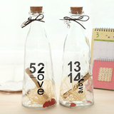 韩版许愿瓶玻璃瓶带木塞大号幸运星漂流瓶创意情人节生日礼物包邮