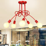 简约现代田园客厅卧室灯餐厅阳台创意美式复古头个性5头吸顶吊灯
