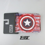 漫威marvel 美国队长 复仇者联盟周边盾牌 漫画版钱包皮夹