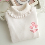 韩版女童针织衫1-2-3-4岁女宝宝羊毛衫儿童高领毛衣打底秋冬新款