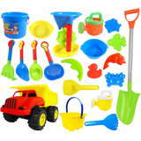 儿童沙滩玩具套装车大号宝宝玩沙子挖沙漏铲子工具决明子洗澡玩具