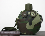 包邮美军解放军用水壶军绿色水壶户外用品真空双层不锈钢保温水壶