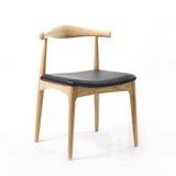 欧式铁艺牛角椅实木餐椅铁皮椅子复古靠背椅餐厅凳子金属工业椅
