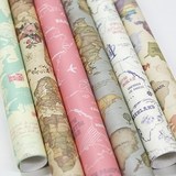 正品韩国indigo 世界地图DIY包装纸礼物礼品装饰纸包书纸书皮封面