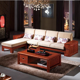 新中式沙发精致实木贵妃布艺沙发组合客厅储物可拆洗布沙发家具02
