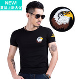 夏季正品军迷刺绣鹰头短袖T恤 男士 紧身特种兵迷彩服体能服包邮