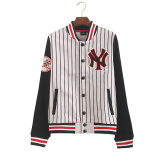 2015新款MLB棒球服女情侣装夹克NY棒球衫秋冬卫衣休闲条纹外套