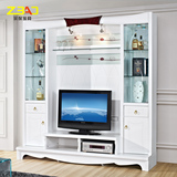欧式 2米3d电视背景墙柜 整体电视柜组合电视墙置物架 酒柜影视柜