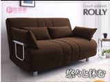 欧德里 布艺可折叠懒人沙发床 1.2米实木多功能1.5单人双人1.8