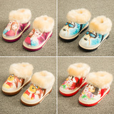 2015冬季新款韩版儿童雪地靴女童鞋靴子短靴冰雪奇缘棉鞋朵拉鞋潮