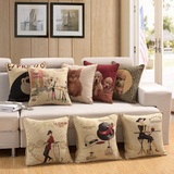 宜家北欧式现代风个性创意棉麻抱枕沙发靠枕办公室靠垫套含芯包邮