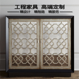 新中式门厅柜家具组 合实木玄关柜玄光台 储物柜 装饰柜 家具定制