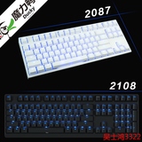 Ducky魔力鸭2108S S2背光2087游戏 87键 机械键盘RGB樱桃黑轴青轴
