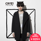 CRZ潮牌星愿2015秋冬专柜新品中长款韩版外套女大衣CDI3G346