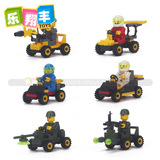 乐高式积木 男孩军事战车汽车工程模型 拼装组装益智玩具6-8-10岁