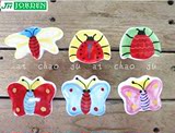 包邮卡通儿童陶瓷拉手可爱昆虫把手蝴蝶蜻蜓螵虫动物拉手彩绘拉手
