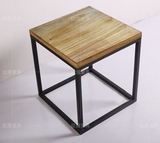 创意客厅茶几原木办公茶桌中式个性茶桌椅组合 实木仿古餐桌美式