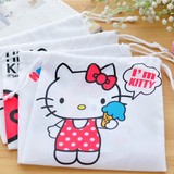 韩国卡通hello kitty随身迷你束口袋可爱KT猫包化妆品杂物收纳包