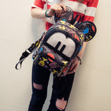 16韩版铆钉儿童书包休闲旅行包时尚米奇双肩背包小学生男女孩潮包
