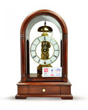 北极星机械座钟纯实木镀金全铜机芯时尚透视欧式简约客厅镇宅钟