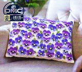 法国正品DMC十字绣套件 花卉新款抱枕 客厅靠垫 紫韵飘飘蝴蝶兰