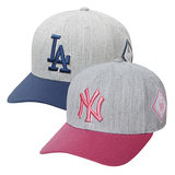 韩国代购-正品MLB洋基道奇队棒球帽,灰色遮阳帽,NY男女帽调节款