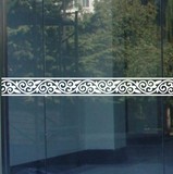 0850 玻璃门腰线 纯色精雕刻花韩式花纹防撞条 广告店铺装饰贴纸