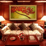 新款直销手工油画花卉抽象发财树家居饰品客厅沙发背景墙装饰画